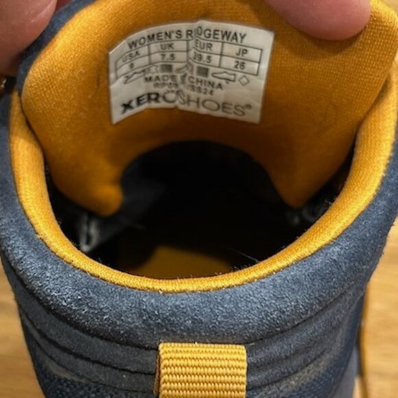 Xero Ridgeway Retro-Inspired Suede Waterproof Hiker - W Size 9 Insignia Blue - Picture 5 of 5